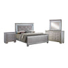 Kae 4 Pc California King Bedroom Set LED and Mirror Trim Champagne Silver BM332670