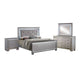 Kae 4 Pc California King Bedroom Set LED and Mirror Trim Champagne Silver BM332670
