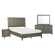 Beli 4 Pc Full Size Bedroom Set, Button Tufted Headboard, Gray