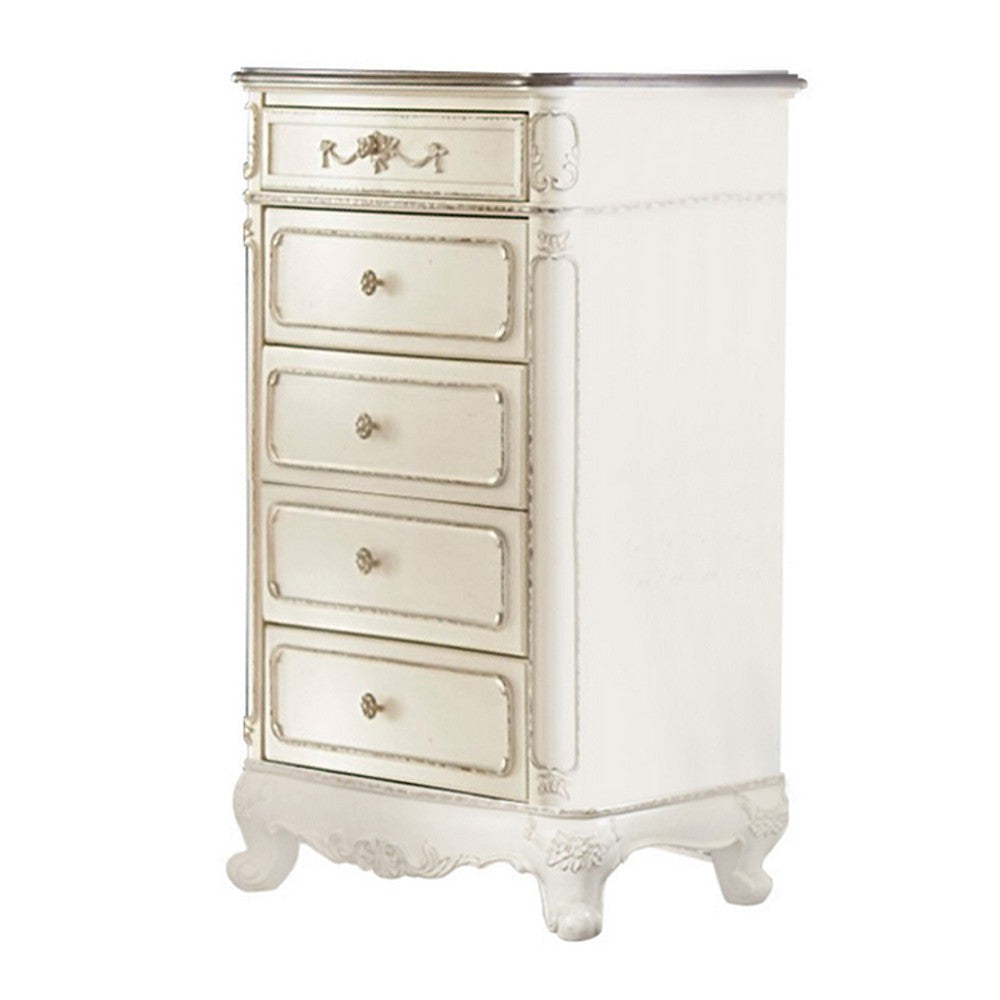 Prin 3 Pc Full Size Bedroom Set Ornate Carvings Antique White Traditional BM332729