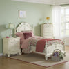 Prin 3 Pc Full Size Bedroom Set, Ornate Carvings, Antique White, Traditional