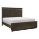 Bellamy 4 Pc Queen Size Bedroom Set Silver Accents Ash Veneer Dark Brown BM332734