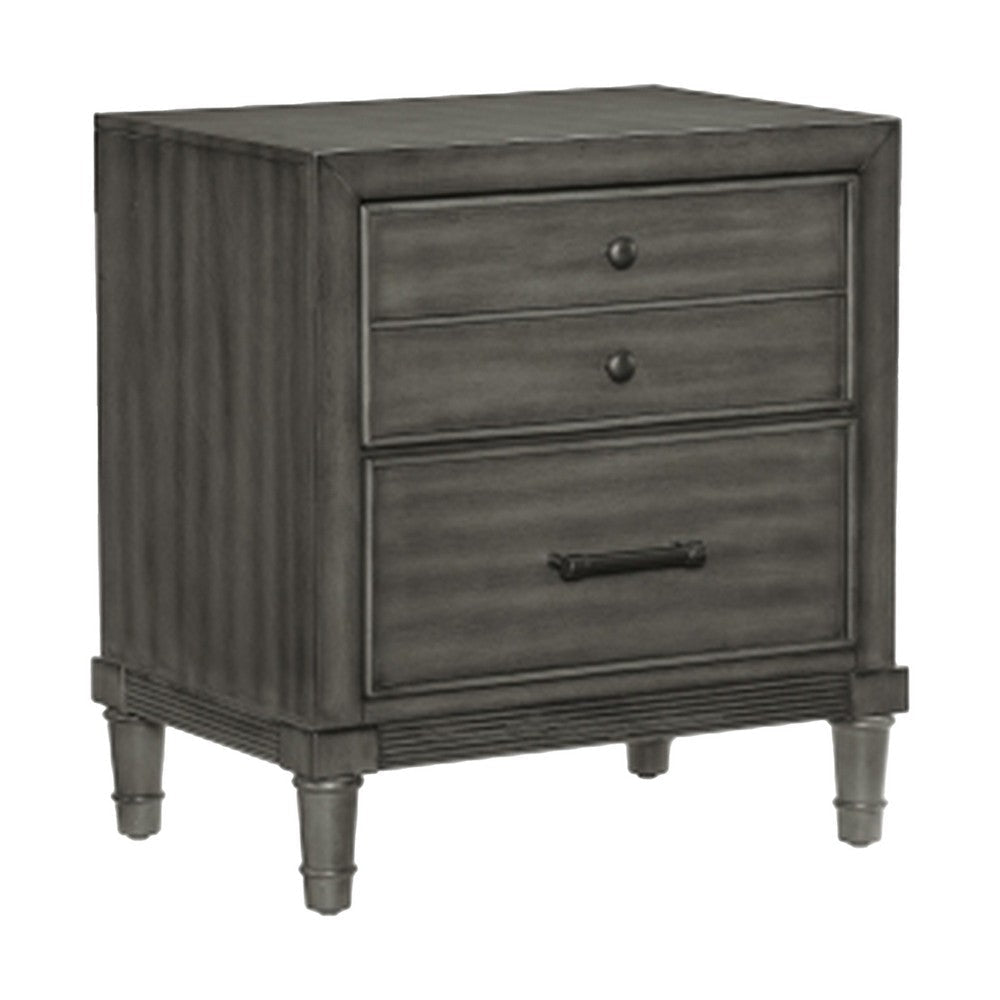 Celia 4 Pc Queen Size Storage Bedroom Set LED-Lit USB Ports Warm Gray BM332735