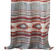Pimi 2 Panel Curtain Set Boho Stripes Red White Gray Microfiber BM332765