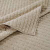 Xumi 2 Piece Twin Size Quilt Set Beige Channel Polyester and Cotton BM332771