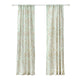 Vola 2 Panel Curtain Set, Light Mint Green Microfiber, Floral Pattern