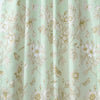 Vola 2 Panel Curtain Set Light Mint Green Microfiber Floral Pattern BM332775