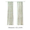 Vola 2 Panel Curtain Set Light Mint Green Microfiber Floral Pattern BM332775