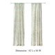 Vola 2 Panel Curtain Set Light Mint Green Microfiber Floral Pattern BM332775