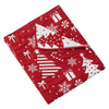 Daru Throw Blanket 50x60 Christmas Theme Red and White Polyester BM332776