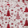 Daru 2 Piece Twin Quilt Set Red and White Polyester Christmas Theme