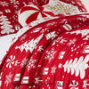 Daru 3 Piece Queen Quilt Set Red and White Polyester Christmas Theme
