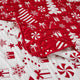Daru 3 Piece Queen Quilt Set Red and White Polyester Christmas Theme