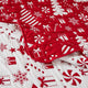 Daru 3 Piece King Quilt Set Red and White Polyester Christmas Theme