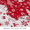Daru 3 Piece King Quilt Set Red and White Polyester Christmas Theme