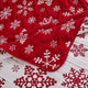 Flok 3 Piece Queen Quilt Set Red and White Polyester Snowflake Theme