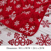 Flok 3 Piece Queen Quilt Set Red and White Polyester Snowflake Theme