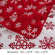 Flok 3 Piece Queen Quilt Set Red and White Polyester Snowflake Theme
