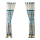 Ello 2 Panel Curtain Panel Set Cotton White and Blue Geometric Print BM332785