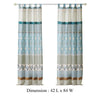 Ello 2 Panel Curtain Panel Set Cotton White and Blue Geometric Print BM332785