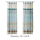 Ello 2 Panel Curtain Panel Set Cotton White and Blue Geometric Print BM332785
