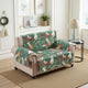 Lowa Loveseat Slipcover, Reversible Polyester, Green Red Festive Theme