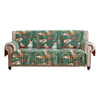 Lowa Sofa Slipcover, Reversible, Polyester, Green, Red Festive Theme