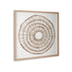 Ashley Wall Decor, Craft Paper Circle Framed Art, Brown White, 38x38 Square