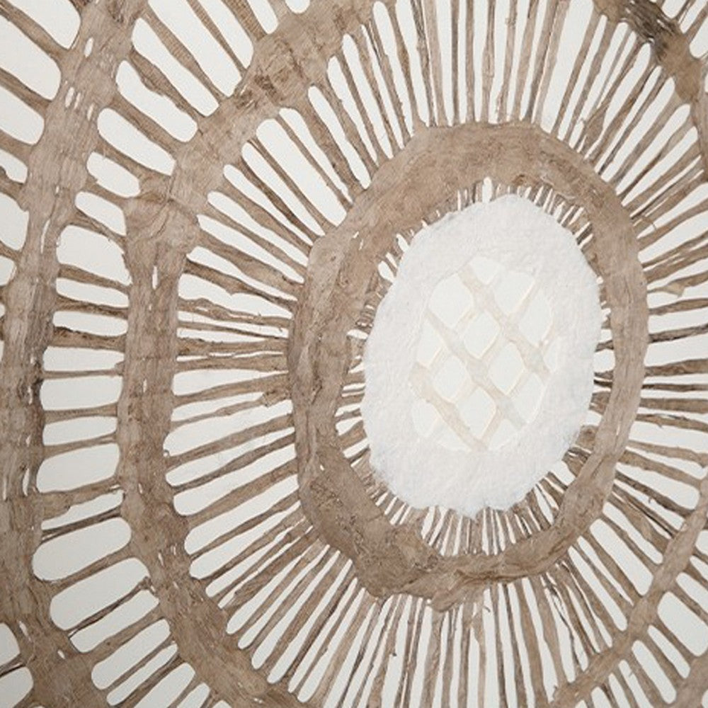 Ashley Wall Decor Craft Paper Circle Framed Art Brown White 38x38 Square BM332791