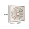 Ashley Wall Decor Craft Paper Circle Framed Art Brown White 38x38 Square BM332791