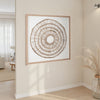Ashley Wall Decor, Craft Paper Circle Framed Art, Brown White, 38x38 Square