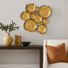 Ashley Wall Art Decor | Organic Round Shape Design | 20x20 Antique Gold Metal