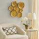 Ashley Wall Art Decor | Organic Round Shape Design | 20x20 Antique Gold Metal