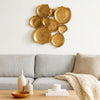 Ashley Wall Art Decor | Organic Round Shape Design | 20x20 Antique Gold Metal