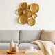 Ashley Wall Art Decor | Organic Round Shape Design | 20x20 Antique Gold Metal