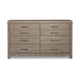 Ashley Kulv 62’’ Wide Dresser | 6 Storage Drawers | Modern Taupe Gray Laminate BM332804