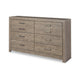Ashley Kulv 62’’ Wide Dresser | 6 Storage Drawers | Modern Taupe Gray Laminate BM332804