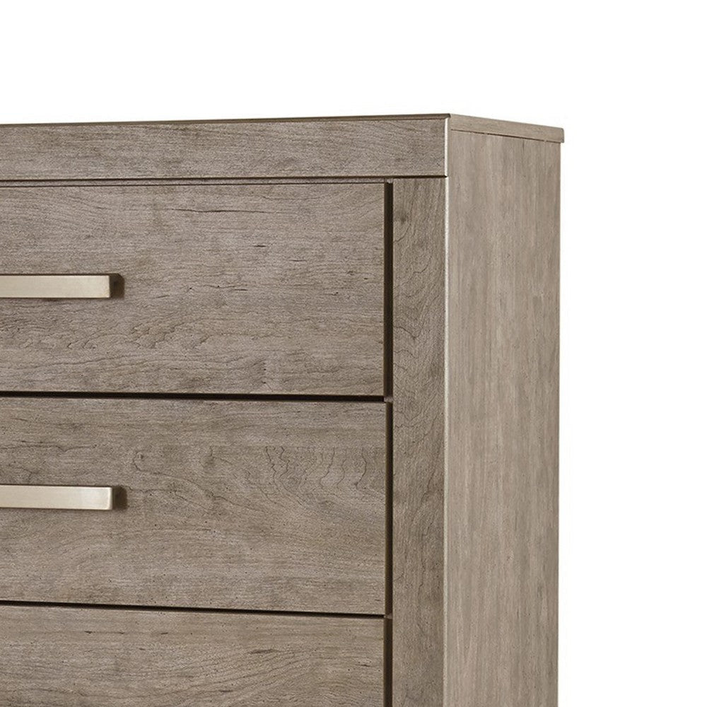 Ashley Kulv Tall Dresser Chest | 5 Drawers | Modern Taupe Gray Laminate BM332805