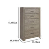 Ashley Kulv Tall Dresser Chest | 5 Drawers | Modern Taupe Gray Laminate BM332805