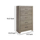 Ashley Kulv Tall Dresser Chest | 5 Drawers | Modern Taupe Gray Laminate BM332805