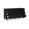 Ashley Danzi 62’’ Wide Dresser | 6 Storage Drawer Modern Black Laminate Finish BM332807