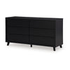 Ashley Danzi 62’’ Wide Dresser | 6 Storage Drawer Modern Black Laminate Finish BM332807