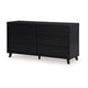 Ashley Danzi 62’’ Wide Dresser | 6 Storage Drawer Modern Black Laminate Finish BM332807