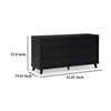 Ashley Danzi 62’’ Wide Dresser | 6 Storage Drawer Modern Black Laminate Finish BM332807