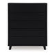 Ashley Danzi Tall Dresser Chest | 5 Storage Drawers | Modern Black Laminate BM332808