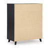 Ashley Danzi Tall Dresser Chest | 5 Storage Drawers | Modern Black Laminate BM332808
