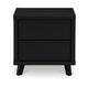 Ashley Danzi Nightstand | 2 Storage Drawers | 22’’ | Modern Black Laminate BM332809