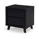 Ashley Danzi Nightstand | 2 Storage Drawers | 22’’ | Modern Black Laminate BM332809