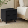Ashley Danzi Nightstand | 2 Storage Drawers | 22" | Modern Black Laminate