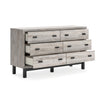Ashley Veso 62’’ Wide Dresser 6 Storage Drawers | Modern Light Gray and Black BM332810